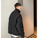 FOESCE Cotton coat men's autumn loose fashion wash top trend ins casual pilot jacket