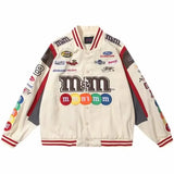FOESCE 2025 New Style Women's Baseball Jacket Loose Hip Hop Casual Embroidered Couple Jacket Top For Spring Autumn