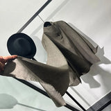FOESCE Y2K Shirt For Mens Patchwork Irregular Symmetrical Designer Long Sleeved Shirt Autumn Casual Loose Outerwear Sport Shirt Unisex