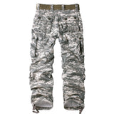FOESCE Men's Casual Cargo Pants Camo Pants Combat Work Pants with 8 Pockets(No Belt)