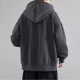 New American Heavyweight Basic Solid Color Cardigan Sweatshirt Men's Tide Loose Large Size Men's Hooded Sweatshirt Jacket 5xl