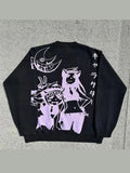 Harajuku Y2k Street Thicken Warm Cashmere Sweaters Men Oversize O Neck Long Sleeve Knitted Pullover Autumn Male Jumpers Knitwear