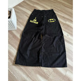 FOESCE Y2K Gothic Retro Jeans Punk Style American Anime Letter Printed High Street Versatile Jeans Fashion Men Women Hip Hop Streetwear
