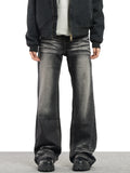 FOESCE 2025 Wash Cat Beard White stretch Jeans plus size Street Design Cleanfit Dad Pants denim Men streetwear pantalon homme jean