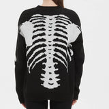 Unisex Knitted Jacquard Pattern Sweaters Spring Autumn Casual Loose Cardigan for Men Women Plus Size Halloween Y2K Cardigans