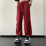 FOESCE Men Harem Pants Harem Pants Men Solid Elastic Waist Streetwear Joggers Loose Ankle Sport slacks Length Pockets Trousers bloomers