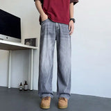 FOESCE Mens Jeans Large Denim Jeans for Teens Trousers for Men Jean Baggy Pants Men's Fashion Man Male Trendyol Streetwear Korean Men´s