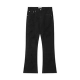 FOESCE 2025 BLAEXIT Destroyed Erosion Jeans Men's Ins Fashion Brand ro Pants High Street vibe Broken Straight Barrel Micro Flared Pants