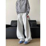 FOESCE 2025 Spring NEW Loose Casual pants man Solid baggy trousers Unisex Wide leg pants Fashion trend youth skateboard pants male