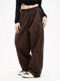 FOESCE Summer fashion trend retro personality Y2K hip-hop street trend Harajuku casual wide leg straight leg loose sports pants