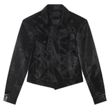 FOESCE Mens Y2k Glossy Shoulder Pad Jacket 2025 New Genderless Fashion Personality Metal Functional Style Solid Color Jacket Unisex