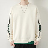 FOESCE 2025 Youth Men's Round Neck Solid Color Casual Sweater Bottoming Shirt Sweatshirt Spring Clothes Tops Shadowless