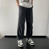 FOESCE Men Harem Pants Harem Pants Men Solid Elastic Waist Streetwear Joggers Loose Ankle Sport slacks Length Pockets Trousers bloomers
