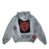 FOESCE hoodiey2k  Women's sweatshirtsHoodie Sweatshirt Men's Hip Hop Letter Vintage Skull Pattern Print Oversized Hoodie Jacket Clothin