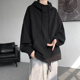 FOESCE Autumn Stand Collar Hoodies Sweatshirts Men Woman Fashion Pink Black Khaki Hip Hop Hoody Male Brand Casual Loose Tops