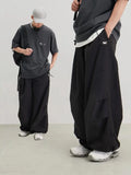 FOESCE Deeptown Y2k Harajuku Vintage Parachute Pants Women Oversize Baggy Hippie Streetwear Pleated Joggers Trousers Kpop 90s Aesthetic