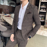 FOESCE Boutique Plus Size 7XL Men's Blazer Fashion Business Italian Style Linen Leisure Wedding for Office Workers Assembling A Blazer