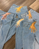 Y2k Gothic Hip Hop Palm Print Baggy Jeans Harajuku Fashion Men Women Streetwear High Waist Denim Pants Vintage Straight Trousers
