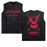 FOESCE 2025 Ateez Europe Tour Towards The Light Tops Men Women's Clothing Korean Fashion Hip Hop T-shirt Cotton Vintage Washed Tank Top