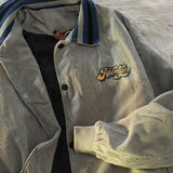 American retro high street baseball uniform jacket for men and women spring and autumn casual oversize loose corduroy jacket top