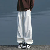 FOESCE Mens Casual Sweatpants Loose Fit Straight Leg Elastic Hem Adjustable Stretchable Joggers Trousers Outdoor Lounge Comfort Pants