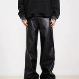 FOESCE 2025 New American Style High-end Feel Men's Casual Pants Vintage Straight-leg Loose-fit Trendy Trousers For Leisure