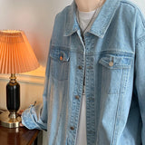 FOESCE Plus Size 5XL-M Black Denim Jacket Mens Turn Down Collar Jeans Coats Multi-pockets Overalls Streetwear Loose Casual Men Clothing