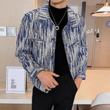 FOESCE Handsome trendy denim jacket autumn retro casual jacket versatile