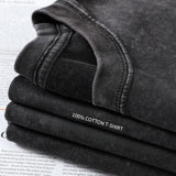 FOESCE Street Cycling Vest Men's Pure Cotton Vest Summer New Sleeveless Washed Old Ruffian Handsome Trend Retro American Vest Clothes