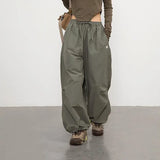 FOESCE Deeptown Y2k Harajuku Vintage Parachute Pants Women Oversize Baggy Hippie Streetwear Pleated Joggers Trousers Kpop 90s Aesthetic