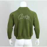 Solid Color Cardigan Men Casual High Quality Zipper Sweaters Autumn Male Fashion Classic Stripes Letter Embroidered Cardigans