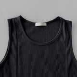 FOESCE Mens Shaping Stretch Knit Vest Genderless 2025 New Fitness Sports Tight Breathable Sweat-Absorbent Solid Color Tank Top Unisex