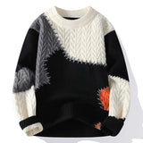 FOESCE Korean Harajuku Mens Sweaters Thick Warm Male Christmas Jumpers 2025 Fashion new fall Winter High End Luxury Wool Sweater man