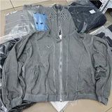 FOESCE Winter Hiphop Street THUG CLUB Jacket Star Moon Metal Logo Stitching Line Zipper Hoodies Men Women Masked Hooded Sweatshirts