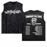 FOESCE 2025 Ateez Europe Tour Towards The Light Tops Men Women's Clothing Korean Fashion Hip Hop T-shirt Cotton Vintage Washed Tank Top