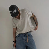 FOESCE Korean Casual Waffle Short-sleeved T-shirt Men Summer Loose Versatile Top