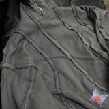 FOESCE Winter Hiphop Street THUG CLUB Jacket Star Moon Metal Logo Stitching Line Zipper Hoodies Men Women Masked Hooded Sweatshirts