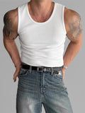 FOESCE ay Heavyweight Svel Vest Men's Summer American Sle Slim Fit Sport T-irt Waist Cinching Fitn Muscle Tees Sweats...