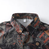 Men's Beach Wear: Trendy Red Printed Short Sleeve Casual Shirts for A Stylish Look