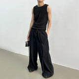 FOESCE Mens Sexy Slim Shearling Vest 2025 New Genderless Fashion Youth Trend Versatile Comfortable Solid Color Simple Tank Top Unisex