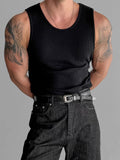 FOESCE ay Heavyweight Svel Vest Men's Summer American Sle Slim Fit Sport T-irt Waist Cinching Fitn Muscle Tees Sweats...