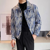 FOESCE Handsome trendy denim jacket autumn retro casual jacket versatile