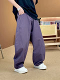 FOESCE Summer pants, men's minimalist and niche design, casual pants, men's three-dimensional cutting, large pockets, wide legs, curved