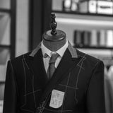 FOESCE High Quality Houndstooth Men's Casual Suit Pants Length Trousers Men Plaid Slim-fit Straight Business Formal Suit Trousers