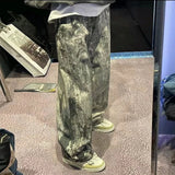 FOESCE Camouflage Speckled Digital Printed Jeans for Men and Women Straight Casual Baggy Denim Trousers Ropa Hombre Loose Cargo Pants