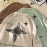 American hip-hop personality letter print round neck short sleeved men and women trend summer loose vintage casual T-shirt top