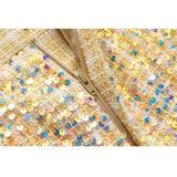FOESCE Gold Men's Shiny Sequin Suit Pants,Wedding Party Dress Trousers,Fashion Slim Pant,Asian Sizes M-5XL,6XL