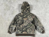 FOESCE New American Retro Casual Oversized Sweatshirt Men Hip-hop Punk Leaf Camouflage Zipper Hoodie Trend Brand Y2K Streetwear Jacket