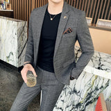 FOESCE Boutique Plus Size 7XL Men's Blazer Fashion Business Italian Style Linen Leisure Wedding for Office Workers Assembling A Blazer
