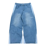 FOESCE Y2K baggy men Jeans NEW Splicing embroidery Striped high quality Jeans Harajuku men women Hip Hop streetwear Casual Loose jeans
